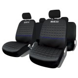 Set Huse Scaune Auto pentru Skoda Octavia 1 - Sparco Lazio, negru - albastru, 11 bucati