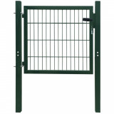 Poarta pentru gard 2D (simpla), verde, 106x130 cm GartenMobel Dekor, vidaXL