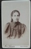 Fotografie tip CDV, femeie, sfarsit de secol XIX