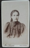 Fotografie tip CDV, femeie, sfarsit de secol XIX