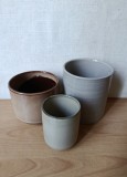 Lot de 3 suporturi ceramica pentru ghivece