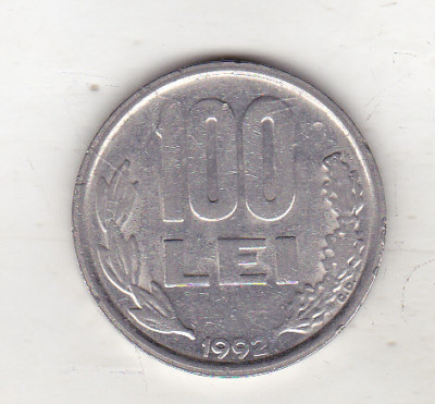 bnk mnd Romania 100 lei 1992 , varianta 2 foto