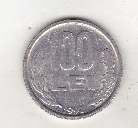 bnk mnd Romania 100 lei 1992 , varianta 2