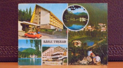 R.S.R. - BAILE TUSNAD - 5 VEDERI A LOCALITATII - CIRCULATA, TIMBRATA. foto