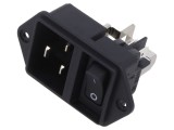 Conector AC 16A 250VAC IEC 60320