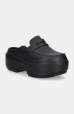 Crocs papuci Stomp Loafer Clog femei, culoarea negru, cu platforma, 209937
