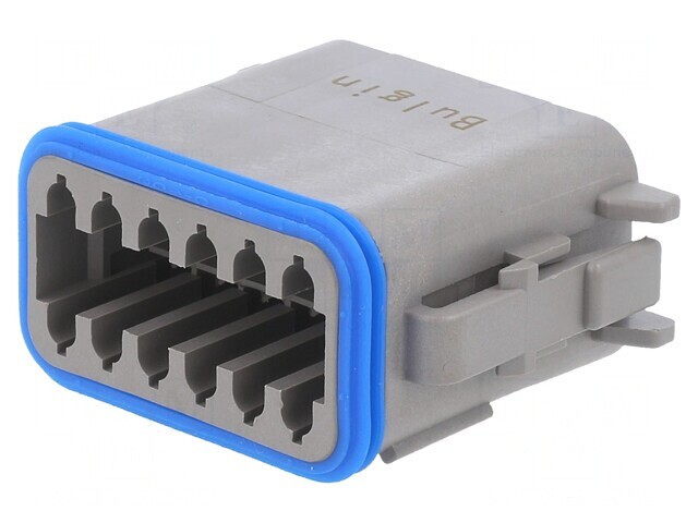 Conector cablu-cablu PX0 mamă 12 pini gri IP68