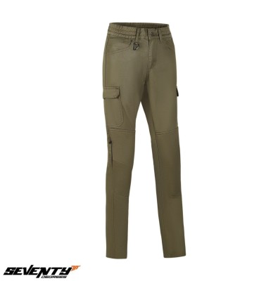 Pantaloni pentru scuter - motocicleta barbati Urban Seventy vara model SD-PC24 Teide Cargo culoare: forest green Forrest green XL foto