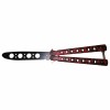 Briceag Fluture Antrenament Ideallstore Scared Skulls, 22cm, Rosu - Cutit Butterfly Profesional Otel