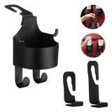 Suport Auto Pahare, Negru, Suspendabil, Cu 2 C&acirc;rlige, Diametru 8cm, &Icirc;nălțime 14cm, Oem