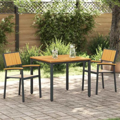 vidaXL Scaun pentru Grădină 2 pcs Maro 56 x 57 x 87cm 4010626 foto