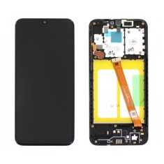 Display cu Touchscreen Samsung Galaxy A20e Compatibil CU RAMA Negru foto