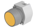 Comutator acționat prin apăsare 22mm galben