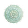 Perna decorativa, 40x10 cm, Verde cu franjuri, Poliester/Bumbac, ATU-083901, Oem