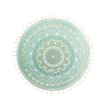 Perna decorativa, 40x10 cm, Verde cu franjuri, Poliester/Bumbac, ATU-083901, Oem