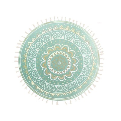 Perna decorativa, 40x10 cm, Verde cu franjuri, Poliester/Bumbac, ATU-083901 foto