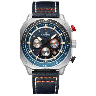 Ceas Barbati Naviforce 8057 Albastru , Design Casual, Functii Multiple, Cronograf, Rezistent la Apa 3ATM foto