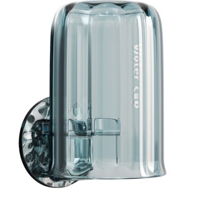 Suport Multifunctional 2 in 1, Pahar si Suport pentru Periuta de Dinti, Flippy, Plastic, Dimensiune: 10.4 x 7.3 x 7.3 cm, Albastru foto