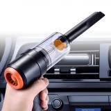 Aspirator Portabil 2 &icirc;n 1, USB, Capacitate 1200mAh, Transparent Negru, Plastic, Accesorii Incluse