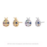 Cercei Argint 925 Gargarite Jucause Zirconii Multicolore Femei atcom