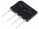 Punte redresoare monofazată Taiwan Semiconductor 600V 6A placă plată THT