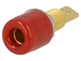 Soclu Banană 4mm Roșu Aurit Panou 32A 70V