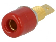 Soclu Banană 4mm Roșu Aurit Panou 32A 70V