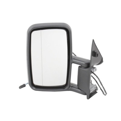 Oglinda exterioara Mercedes Sprinter 208-416 01.1995-2006 partea stanga View Max crom asferica carcasa neagra reglare manuala fara incalzire, model S foto