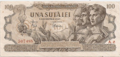 ROMANIA 100 LEI 5 DECEMBRIE 1947 VF foto