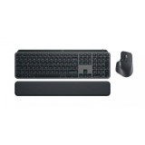 Kit Wireless tastatura si mouse Logitech MX Keys S Combo, taste numerice, Gri