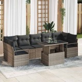 VidaXL Set de canapele pentru grădină 8 pcs Gri 100 x 55 x 73 cm