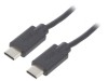 Cablu USB-C 2.0 2.5m Negru, QOLTEC