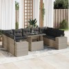 Gossi set canapele de gradina cu perne 10 piese gri deschis poliratan