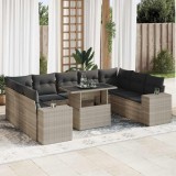 Gossi set canapele de gradina cu perne 10 piese gri deschis poliratan