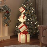 vidaXL Cutie cadou pentru decorațiuni de Crăciun 80 LED-uri alb cald
