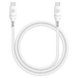 Cablu date Celly, USBC - USBC, 65W, 1m, Alb