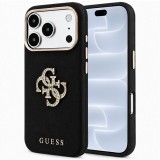 Husa pentru Apple iPhone 18 Pro / 17 Pro, Guess, Smooth Big Strass Logo, Neagra