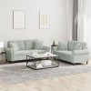 VidaXL Set canapea cu perne, 2 piese, gri deschis, catifea 3202230