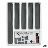 Organizator pentru tac&acirc;muri Kinvara Gri Transparent Silicon Plastic TPR Plastic reciclat 32,3 x 4,5 x 40 cm (12 Unități)