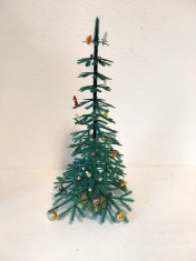 Jucarie romaneasca decor pom Craciun, brad impodobit, anii 70-80, 30cm foto