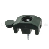 Set 20 bucati clema din plastic pentru prindere panouri bordurate gard 40x30mm, surub 5.5x32mm, verde / 174.48.6005