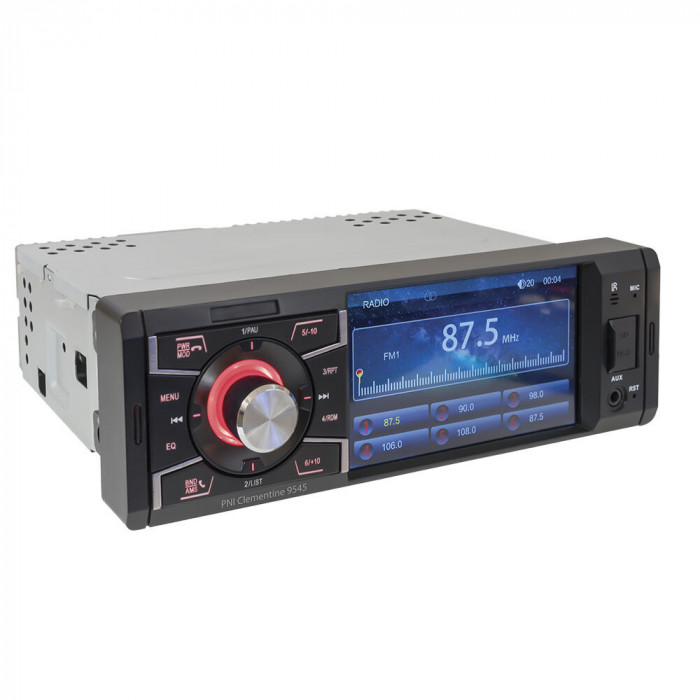 MP5 Player Cu Bluetooth Pni Clementine 1DIN Display 4 inch, 50Wx4, Bluetooth, Radio FM, SD Si USB, 2 RCA Video IN/OUT 9545