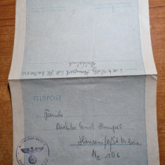 scrisoare cu stampila svastica - al 2-lea razboi mondial - anii '40