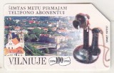 bnk card Cartele telefonice - Lithuania - URMET - 100 Years of Vilnius Telephones - Col:LT-LTV-M014