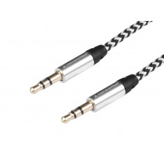 Cablu Audio 300 Cm, Microfibră &icirc;mpletită, Jack&amp;gt; Jack (aux 3.5mm) Carmotion 86558