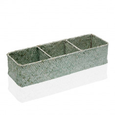 Organizator dulap Evans, Versa, 3 compartimente, 36x12x8 cm, iarba de mare, verde