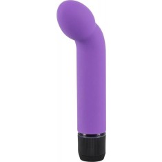 Vibrator Punctul G+P, Multispeed, Silicon, Mov, 16 cm