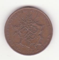 Franța 10 franci 1978 - harta Franței.
