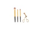Cumpara ieftin Set 4 piese, 3 pensule pentru machiaj si ondulator de gene Livarno home