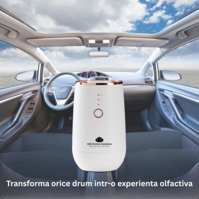 Aparat de odorizare parfumare auto profesional 10Q Aroma ScentA603 cu Bluetooth si acumulator intern 2000mAh - Alb ALB foto